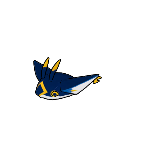 Zapwing — a fish (lateral-tail swimmer) rigged in MonRig
